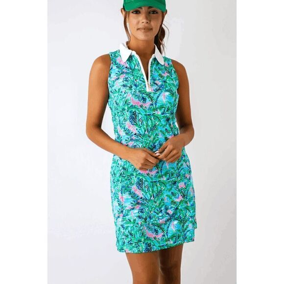 🏌️ LILLY PULITZER UPF 50+ Luxletic Silvia Dress with Pockets & Shorts XL NWT - Picture 3 of 16